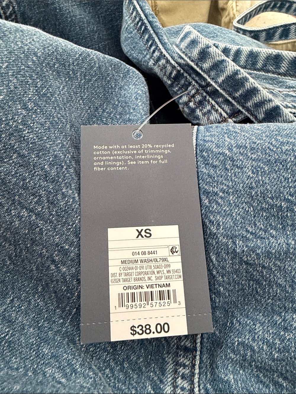 Universal Thread Blue Denim Mini Dress with Pockets - Picture 2 of 2